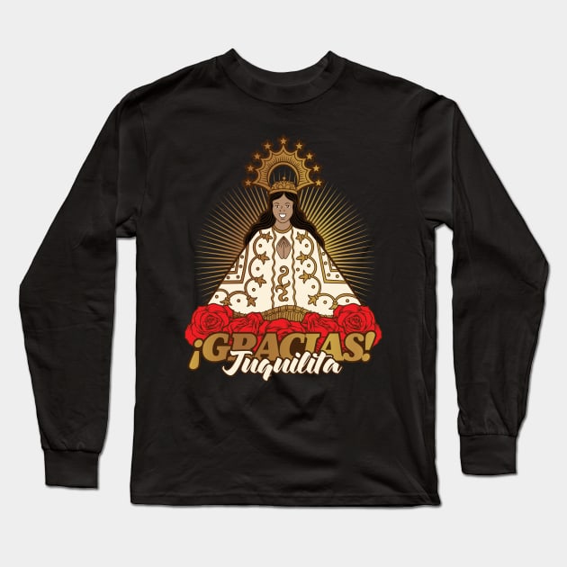 VIRGEN DE JUQUILA GRACIAS JUQUILITA Long Sleeve T-Shirt by Velvet Love Design 